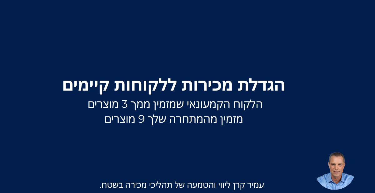 הגדלת מכירות ללקוחות קיימים