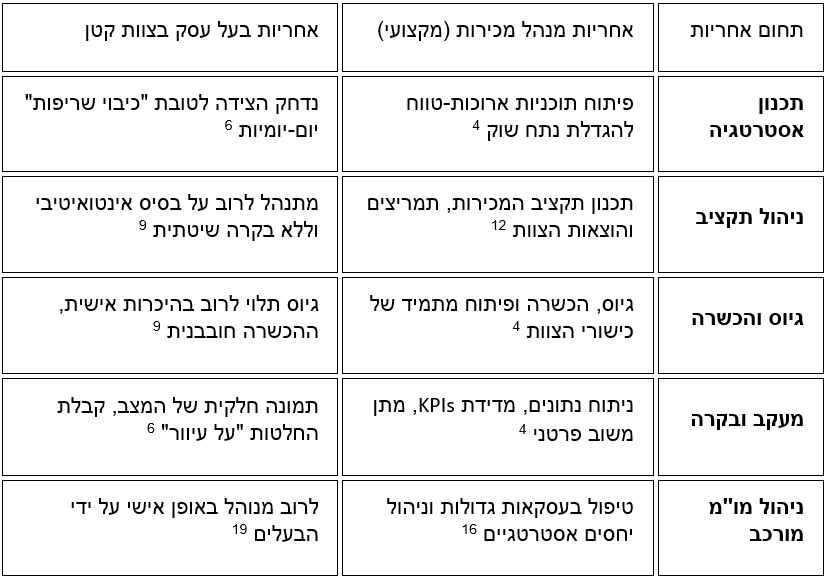 מנהל מכירות במיקור חוץ